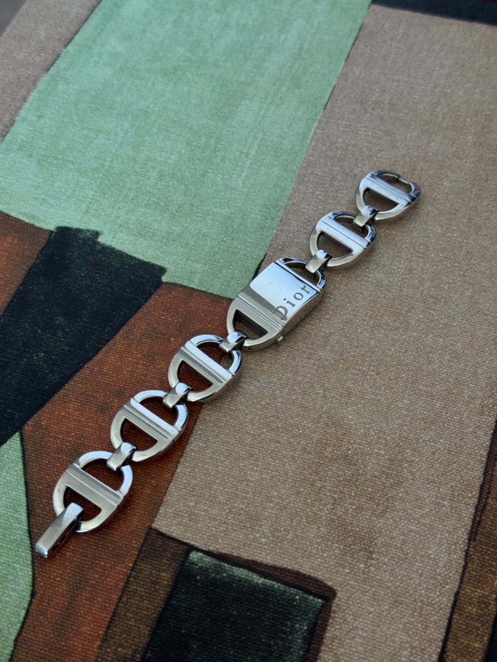 Christian Dior Pandora D78-100 Silver Chain Link Watch (Vintage 2000s) - Picture 2 of 7
